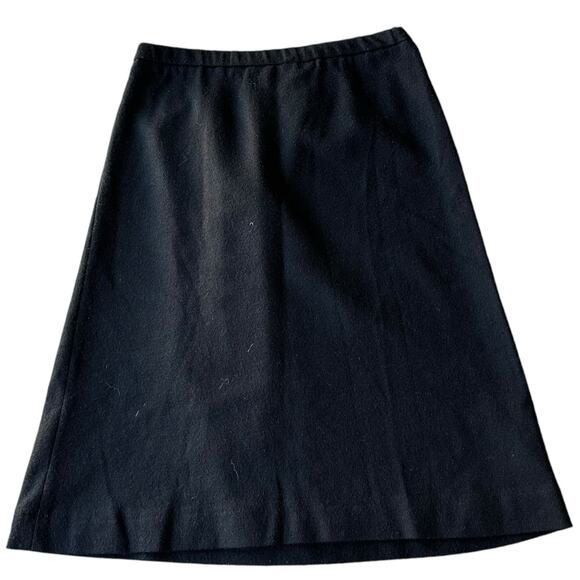 Vintage Skirt Womens Size 8 Black Wool Twee Goth Retro Dark Academia Modest - Picture 4 of 8